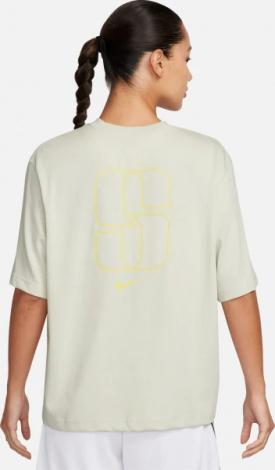 Футболка баскетбольна жіноча Nike W NK TEE SABRINA BOXY бежева FJ2701-020