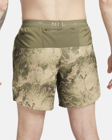 Шорты для бега Nike M NK DF STRIDE 7BF SHORT AOP оливковые FN3314-222