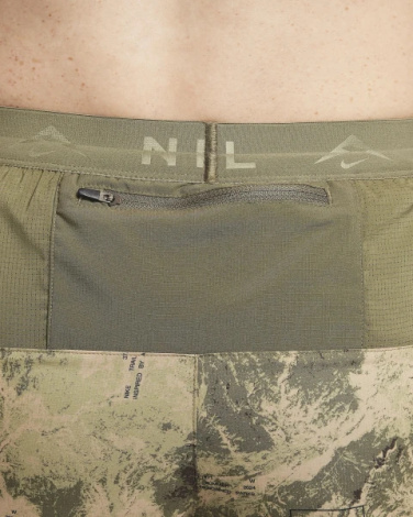 Шорты для бега Nike M NK DF STRIDE 7BF SHORT AOP оливковые FN3314-222
