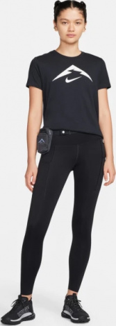 Футболка для бега женская Nike W NK DF TRAIL TEE черная FQ4987-010