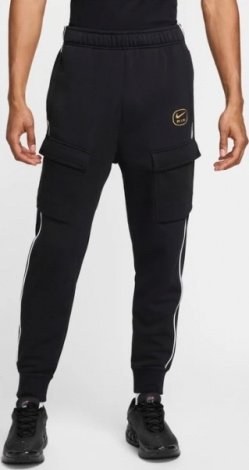Спортивні штани Nike AIR FLEECE CARGO TROUSERS чорно-біло-золоті HM0180-010