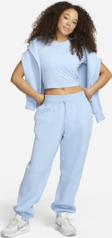 Спортивные штаны женские Nike W NSW PHNX FLC HR OS голубые DQ5887-441