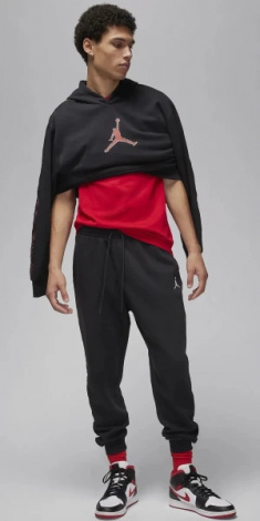 Спортивные штаны Nike M J FLT MVP HBR FLC PANT черные FN6356-010