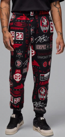Спортивні штани Nike JORDAN ESSENTIALS PRINTED FLEECE чорні HM7257-010
