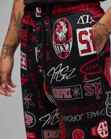 Спортивні штани Nike JORDAN ESSENTIALS PRINTED FLEECE чорні HM7257-010