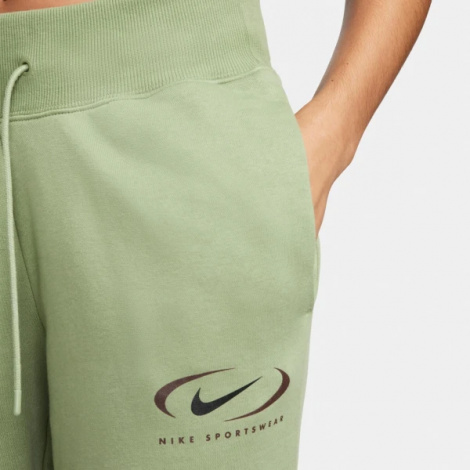 Спортивні жіночі штани Nike NS PHNX FLC HR OS PANT PRNT зелені FN7716-386