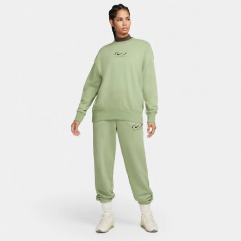 Спортивні жіночі штани Nike NS PHNX FLC HR OS PANT PRNT зелені FN7716-386