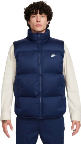 Жилетка Nike M NK CLUB PUFFER VEST темно-синяя FB7373-410