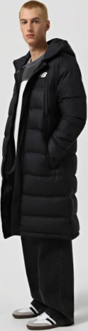 Пуховик New Balance BENCH LONG DOWN черный MJ231054BK