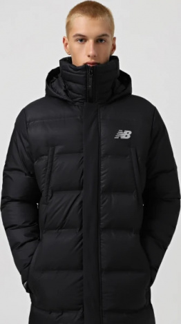 Пуховик New Balance BENCH LONG DOWN черный MJ231054BK