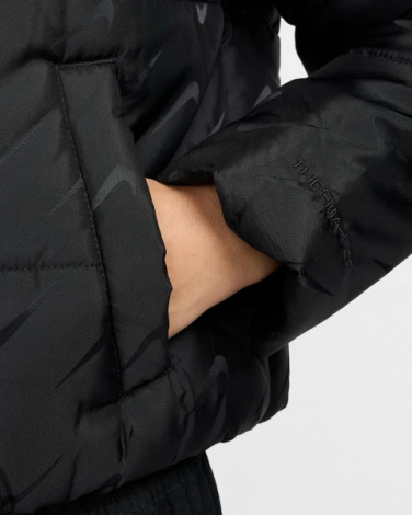 Куртка женская Nike SPORTSWEAR CLASSIC THERMA-FIT LOOSE PUFFER JACKET черная FV7941-010