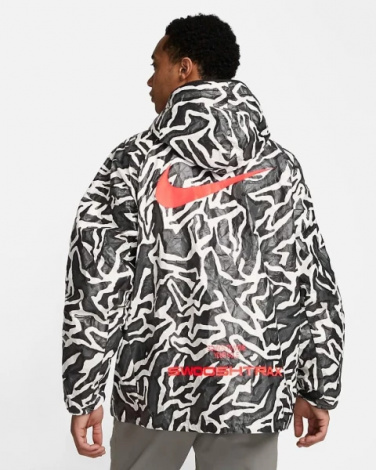 Вітровка Nike M NSW TREND JKT AOP чорно-біла DX0035-060