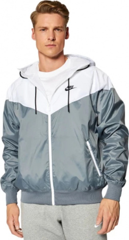 Вітровка Nike M NK WVN LND WR HD JKT сіро-біла DA0001-084