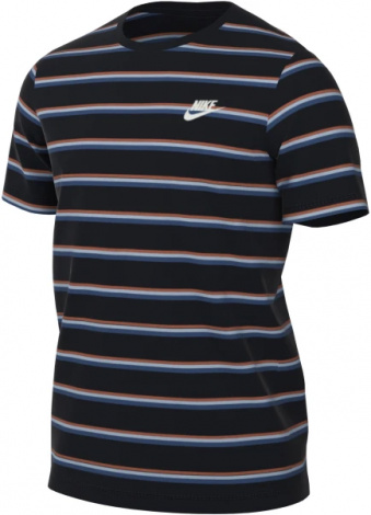 Футболка Nike M TEE CLUB STRIPE чорна DZ2985-011
