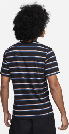 Футболка Nike M TEE CLUB STRIPE чорна DZ2985-011