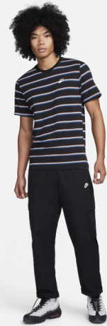 Футболка Nike M TEE CLUB STRIPE чорна DZ2985-011