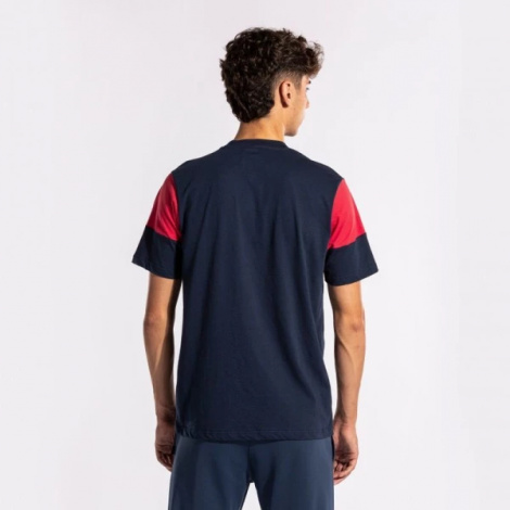 Футболка Joma Crew V Short Sleeve T-Shirt Navy Red