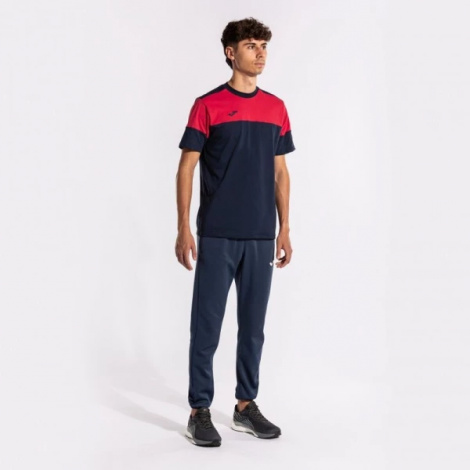 Футболка Joma Crew V Short Sleeve T-Shirt Navy Red