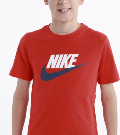 Футболка підліткова Nike K NSW TEE FUTURA ICON TD червона AR5252-659