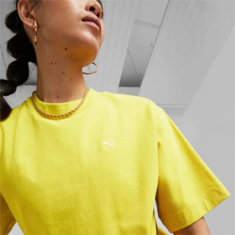 Футболка жіноча Puma YONA SUNP MOCK NECK TEE жовта 53797741