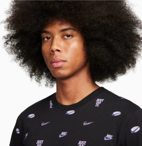 Футболка Nike M NSW TEE M90 12MO AOP чорна FQ8036-010