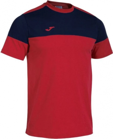 Футболка Joma Crew V Short Sleeve T-Shirt Red Navy