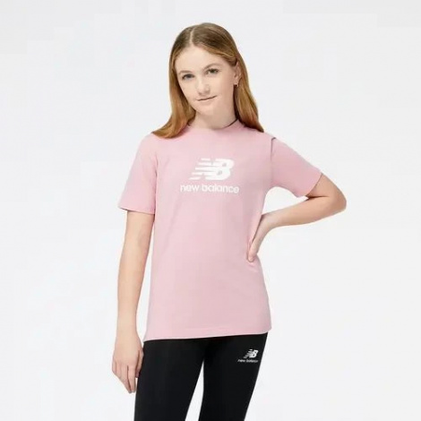 Футболка підліткова New Balance ESSENTIALS STACKED LOGO JERSEY рожева YT31541HAO