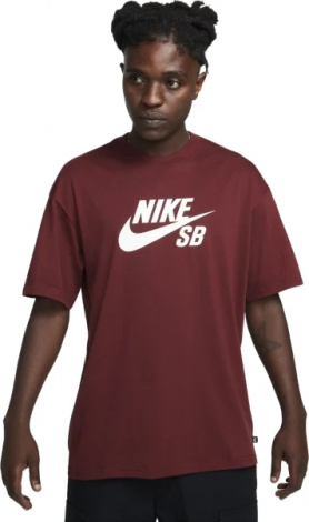 Футболка Nike M SB TEE LOGO HBR бордова CV7539-619