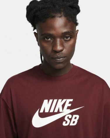 Футболка Nike M SB TEE LOGO HBR бордова CV7539-619