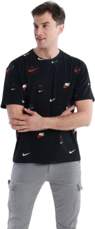 Футболка Nike M NSW TEE M90 12MO LBR AOP чорна DZ2991-010