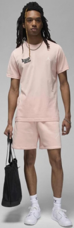 Футболка Nike JORDAN MBRAND SS JM STACK CREW світло-рожева FN6029-622