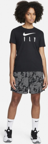 Футболка жіноча Nike W NK DF SWOOSH FLY GRX TEE чорна FQ6606-010