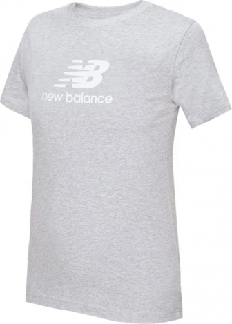 Футболка підліткова New Balance ESSENTIALS STACKED LOGO JERSEY сіра YT31541AG