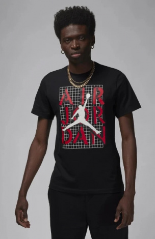 Футболка Nike JORDAN MJ BRAND JM STACK SS CREW чорна FN5978-010