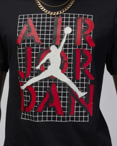 Футболка Nike JORDAN MJ BRAND JM STACK SS CREW чорна FN5978-010