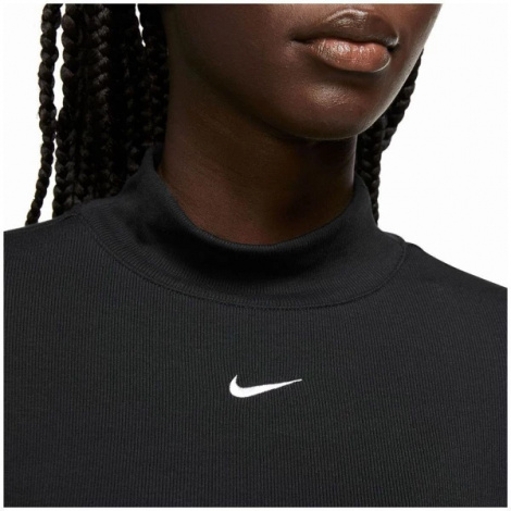 Футболка жіноча Nike W NSW ESSNTL RIB MOCK SS TOP чорна DV7958-010