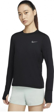 Жіночий лонгслів Nike DF ELEMENT CREW чорний CU3277-010
