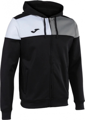 Олимпийка (мастерка) с капюшоном Joma CREW V черно-серо-белая 103087.111