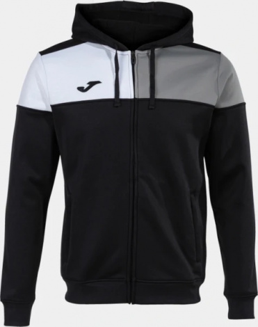 Олимпийка (мастерка) с капюшоном Joma CREW V черно-серо-белая 103087.111