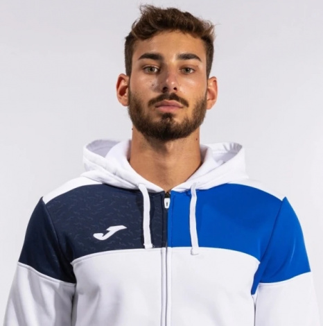 Олімпійка (мастерка) з капюшоном Joma CREW V біло-синьо-темно-синя 103087.207