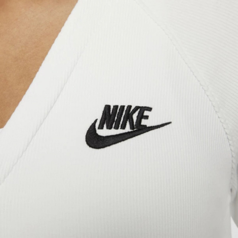 Олімпійка (мастерка) жіноча Nike W NSW LS TOP RIB SW біла FJ5220-121