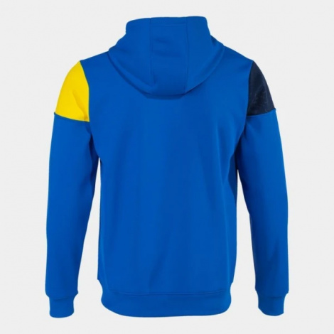 Олимпийка Joma Crew V Zip-Up Hoodie Royal Yellow Navy