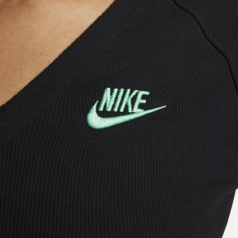 Олімпійка (мастерка) жіноча Nike W NSW LS TOP RIB SW чорна FJ5220-010