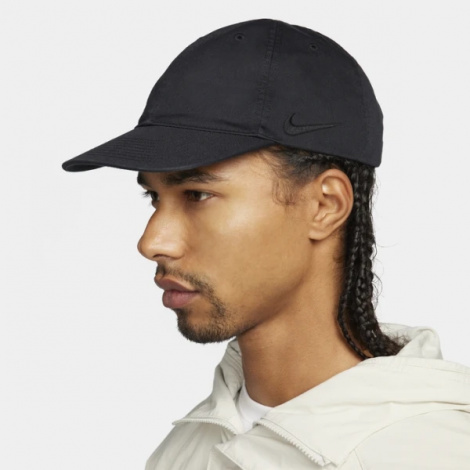 Кепка Nike U NK CLUB CAP U FB SWSH WSH L чорна FN4405-010