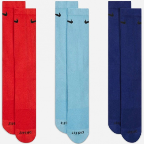 Шкарпетки Nike U NK EVERYDAY PLUS CUSH CREW різнокольорові (3 пари) SX6888-925