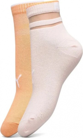 Шкарпетки жіночі Puma SHORT SOCK STRUCTURE 2P WOMEN персикові (2 пари) 103002001-010