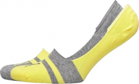 Носки Puma Heritage Footie 2P Unisex Желтый, Серый Унисекс 35-38