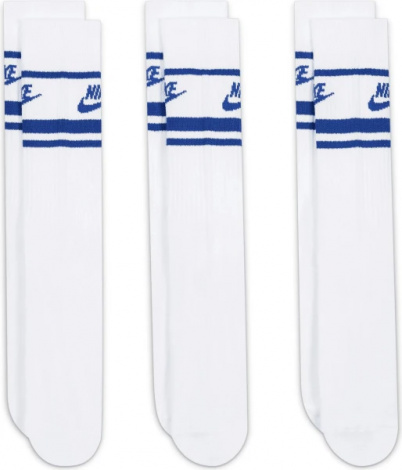 Шкарпетки Nike U NK NSW EVERYDAY ESSENTIAL CR 3PR біло-сині (3 пари) DX5089-105