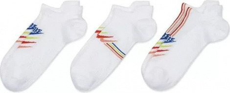 Носки Nike W Nk Everyday Plus Ltwt Ns 3Pr Белый Женский 34-38