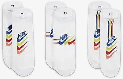 Носки Nike W Nk Everyday Plus Ltwt Ns 3Pr Белый Женский 34-38